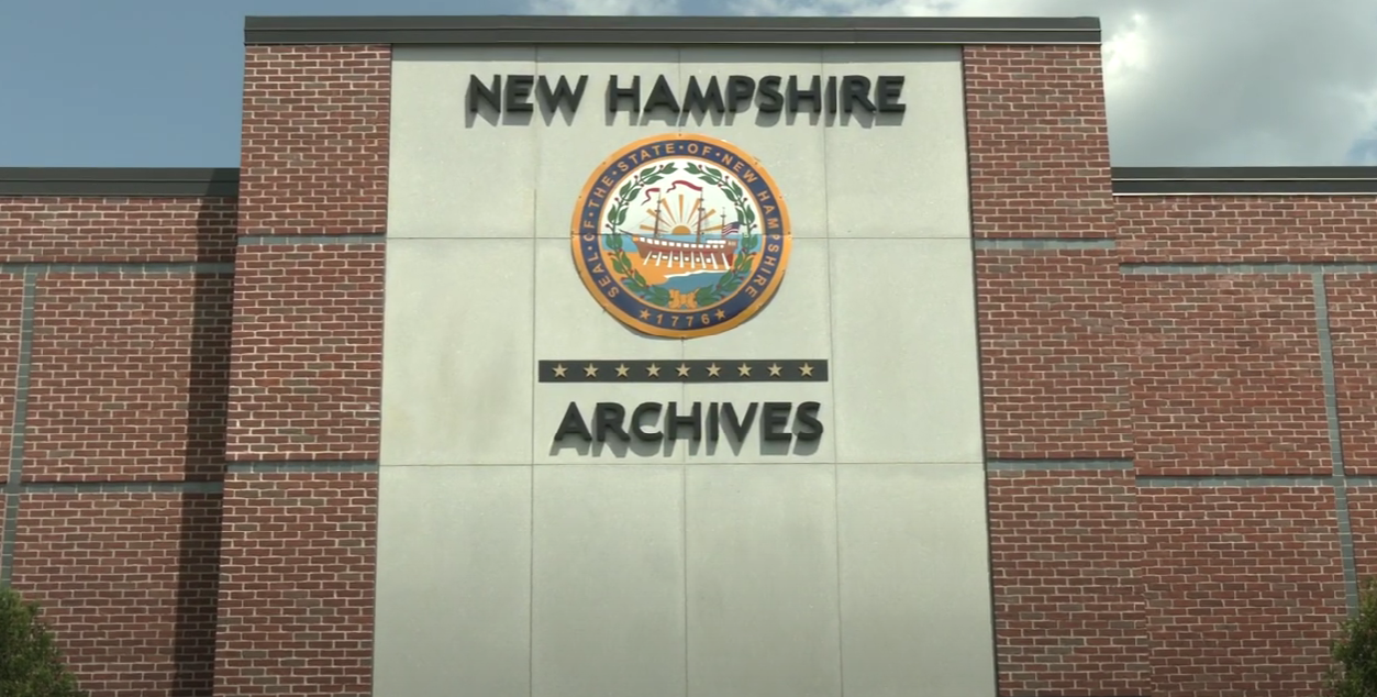 The front of the Archives building